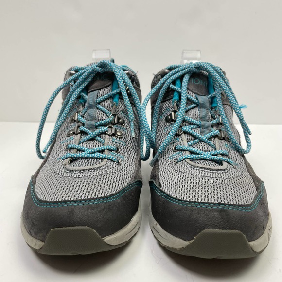 Vionic Cypress Gray & Teal Water Resistant Outdoor Trail Hiking Shoes - Picture 3 of 10